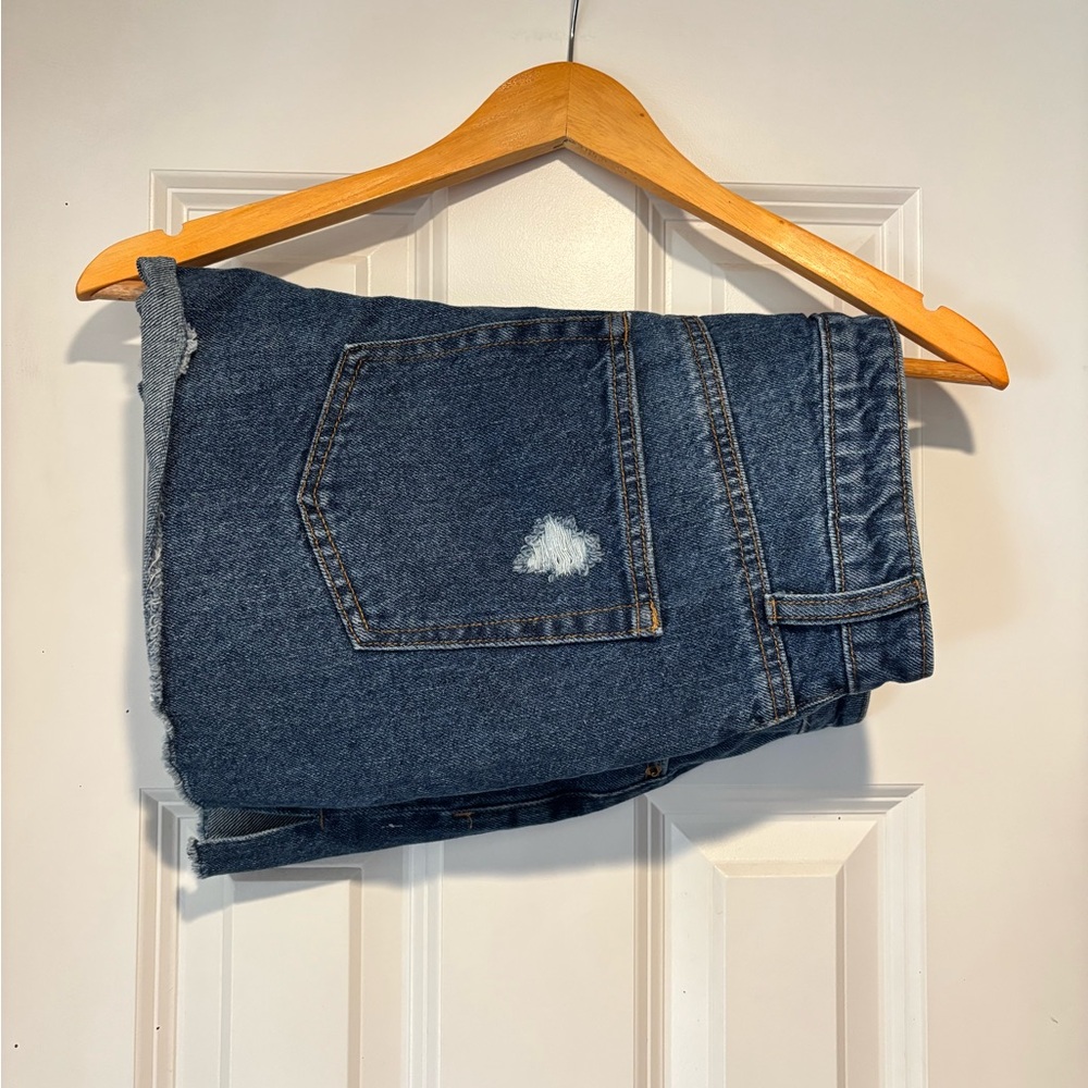 High-Rise Denim Shorts